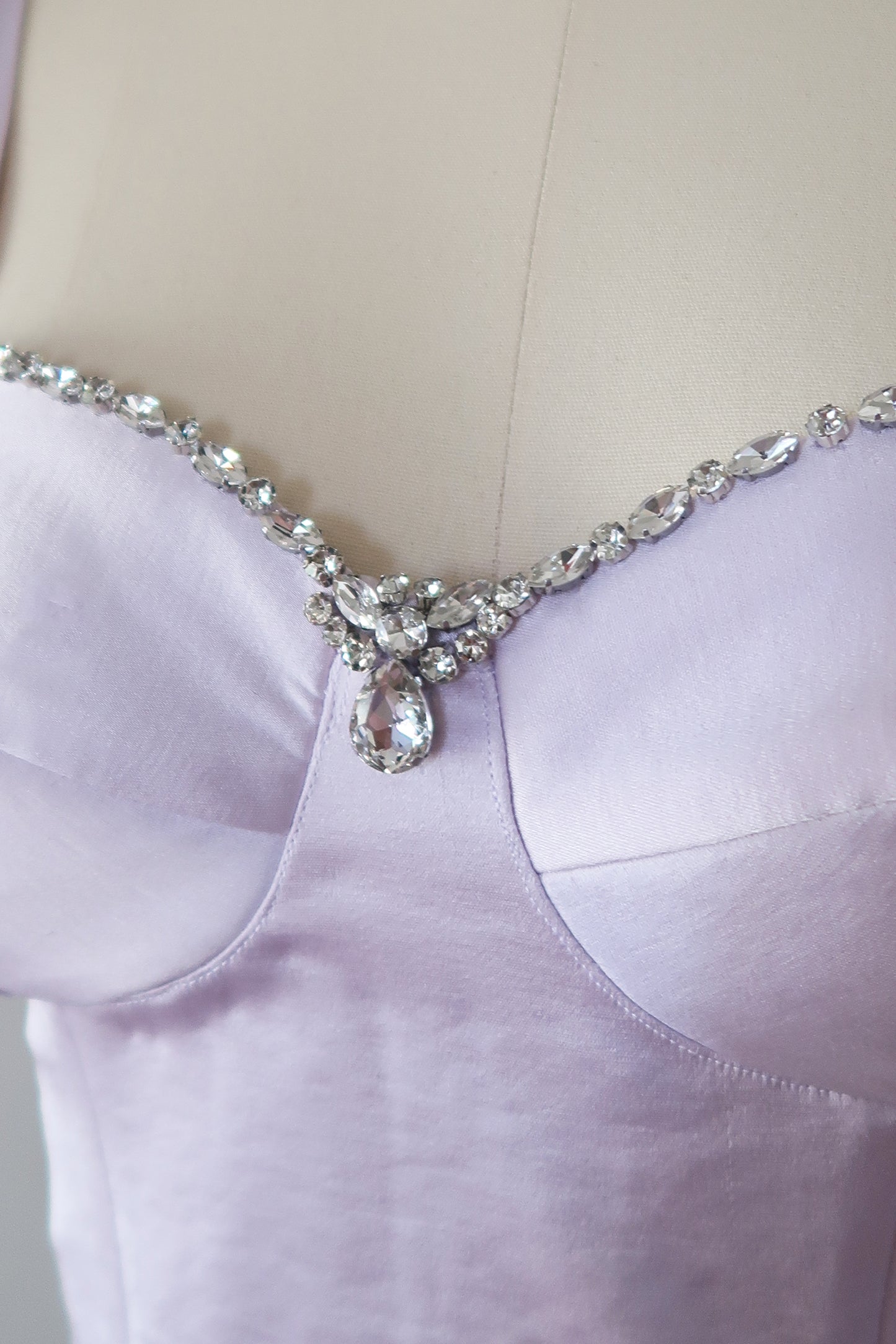 PINK CRYSTAL EMBELLISHED BUSTIER DRESS